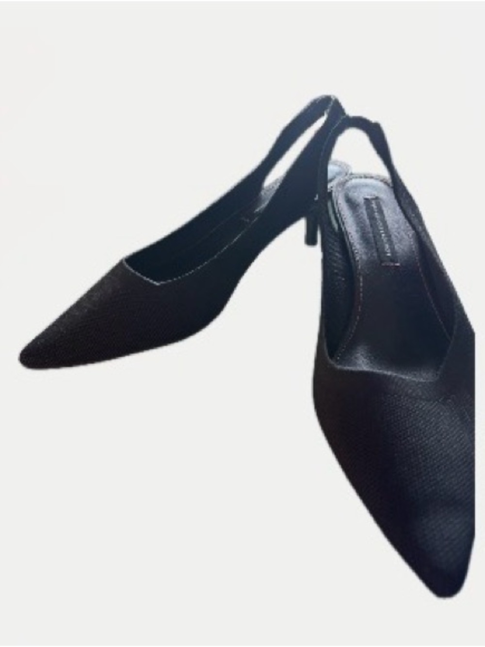 French Connection Classic Women's Black Pointed Slingback Heels